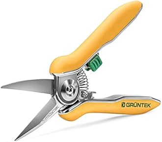 GRÜNTEK Colibri Flower Snips – 170 mm Bypass Pruner with Stainless Steel Blade | Soft-Touch Handle | Garden Trimmer Scissors for Plants & Flowers