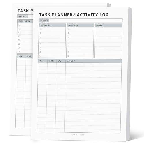 Task Planner & Tracker 8.5 x 11 Tear-Off 70 Sheet