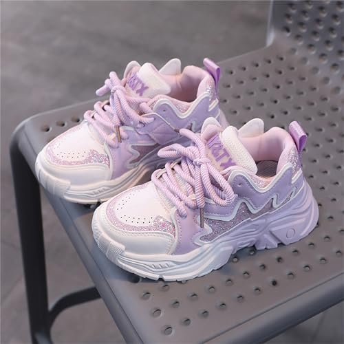 Kids Tennis Shoes Comfortable Non Slip Athletic Shoes Lightweight Thick Sole Flat Bottom Sports Walking Sneakers3