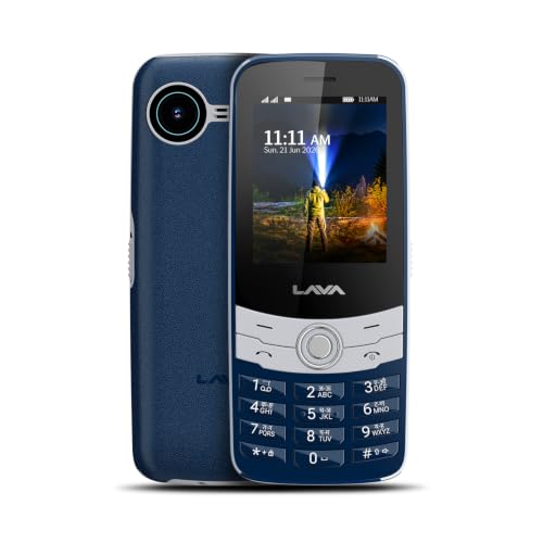 Lava A7 Torch 2026 Dual Sim Keypad Mobile Phone (with Instant Slide Torch)| 2.4" Big Display | Powerful Battery Backup |Type C Charging | Vibration Alert | Camera | Wireless FM & Bluetooth - Blue