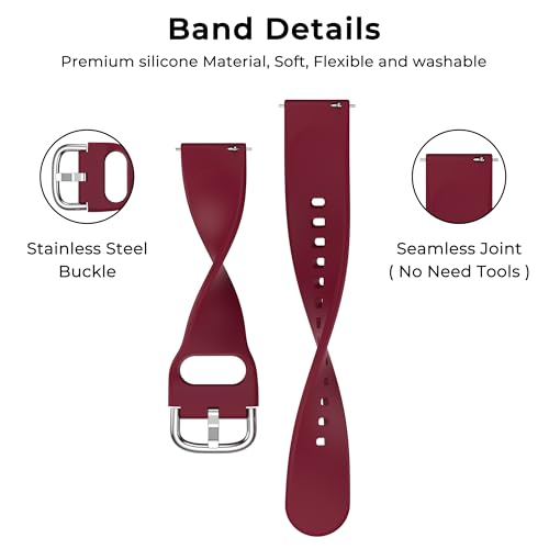 Image of Tobfit 18mm Silicone Watch Strap Compatible for Titan, Timex, Casio, Sonata,HMT etc,Quick Release Sport Loop Colorful Strap