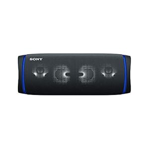 Sony SRS-XB43 draagbare, draadloze Bluetooth-luidspreker (meerkleurige lichtbalk, luidsprekerverlichting, waterafstotend, extra bas), zwart