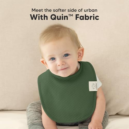 Image of KeaBabies 8-Pack Baby Bibs for Drooling and Teething, Soft (Hunter) | Organic Quilted Cotton Cloth Drool Bibs for Baby Girl, Boy, Toddler, Newborn, Infant, Soft & Super Absorbent