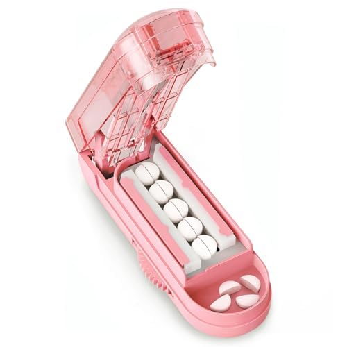 Image of DEPAD Pill Cutter Splitter for Small and Tiny Pills, Pill Splitter for Cutting Multiple Pills with Adjustable Bars & Hidden Blade, Safely Cuts Small or Large Tablets for Seniors & Pets