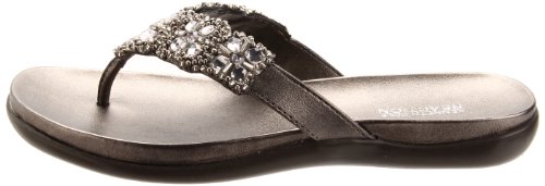 Kenneth Cole Reaction Women's Women's Glam-Athon Thong Sandal, Pewter, 8.5 #TOP6