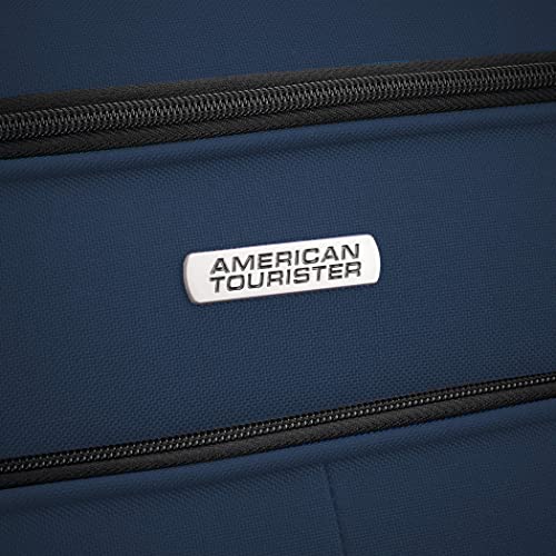 American Tourister Pop Max Softside Luggage With Spinner Wheels, Navy, 3-Piece Set (21/25/29) #TOP6