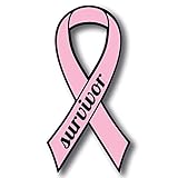 Magnet Me Up Support Breast Cancer Survivor Pink Ribbon Magnet Decal, 3.5x7 Inches, Heavy Duty Automotive Magnet for Car Truck SUV