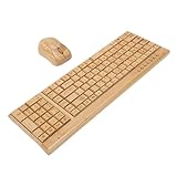 [Combo clavier et souris en bambou fabriqué à la main] Cet ensemble souris et clavier présente une structure et des touches entièrement en bambou, combinant des matériaux conviviaux avec un design élégant pour une expérience de frappe unique.