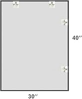 Vista 7 de Espejo de pared de 30 x 40 pulgadas marco negro espejo de tocador espejos de baño para pared espejo de lavabo horizontal o vertical para colgar