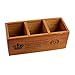 Produktbild Dosige Retro Stifteköcher aus Holz Tisch Organizer Schreibtisch Aufbewahrung Geometrie Stiftehalter für Büro Lagerung Stifte Lineale Braun 24 * 9.5 * 9.5CM