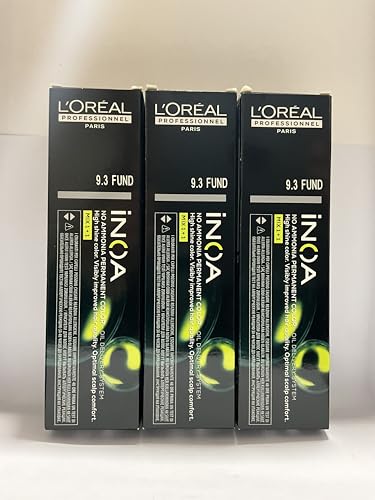 L'Oreal Professionnel Inoa - Coloración sin amoniaco n.º 6, 60 ml, Paquete de 3 (180 ml)