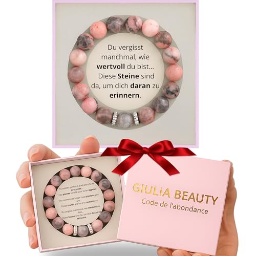 Giulia Beauty – Armband für Damen, Natursteine | Geschenk für Damen | Geschenkidee für Damen | Geschenk zum Geburtstag für Damen, Geschenk für Mama, Geschenk für Mädchen, Weihnachten, Schmuck für