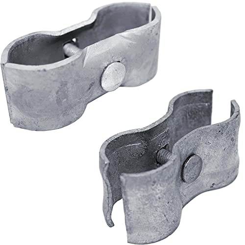 Jake Sales - Chain Link Fence PANEL CLAMPS ~ KENNEL CLAMPS: Qty 8Â  for 1-7/8" chain link fence pipe panel frames. For Dog kennels / dog runs, or temporary chain link fence. Saddle clamps.