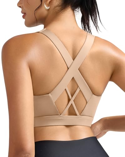 Image of RUNNING GIRL Sports Bra for Women, Molded Cup High Impact Sports Bras for Women with Sewn in Pads