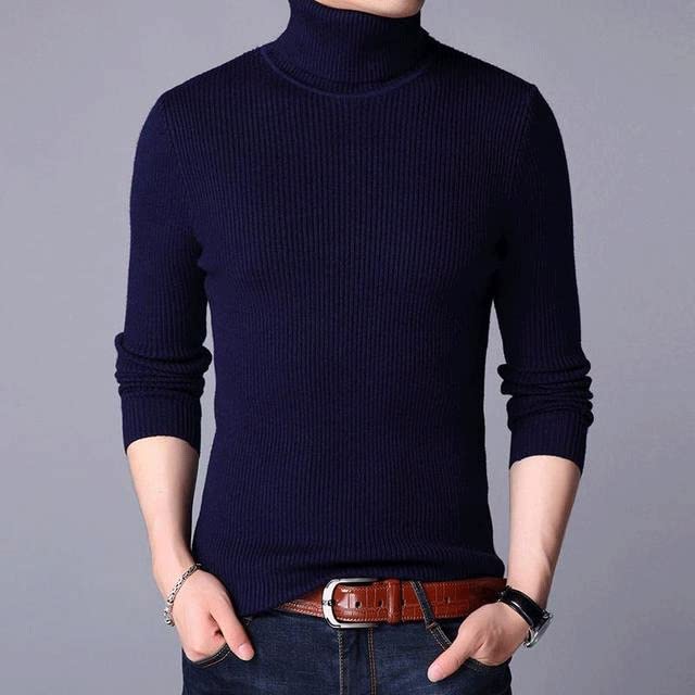 Pull en tricot de qualité supérieure style tortue coupe ample XL - 4