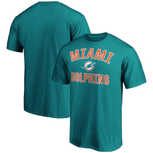 Outerstuff NFL Boys Kids 4-20 Official City Wide Arch Logo Team T-Shirt (US Numeric Size: 10-12 Regular Miami Dolphins - Aqua)