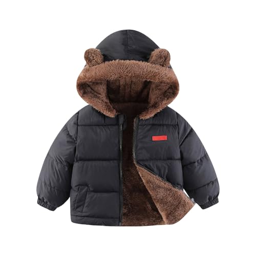Kids Boys Girls Winter Coat Sherp𝐚 Lined Hooded Puffer Jacket Toddler Fuzzy Fleece Quilted Down Jacket 3t Boys Shorts