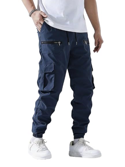 Image of Lymio Cargo for Men | Cotton Cargo Pant | Drawstring Waist Pant (Also Available in Plus Sizes) (34-37)
