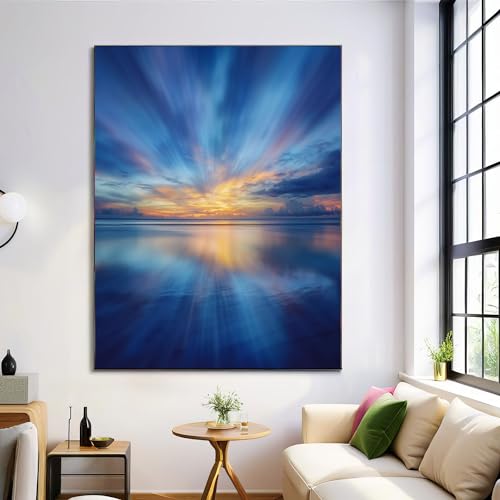 HASLEFND Painting Fotografía De Naturaleza Impresiones sobre lienzo, Resumen Antena Marina decorativas, Cuadros Decoracion Salon, Posters Para pared Sala Dormitorio Cocina Baño Pasillo 80 x 120 cm