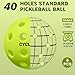 cyclotron 6-Pack Premium Pickleball Balls - USAP Approved, 40 Holes Outdoor/Indoor Pickle Balls with Bag, Perfectly Balanced, High Bounce True Flight, Pickle Ball for Tournament Play(Green)