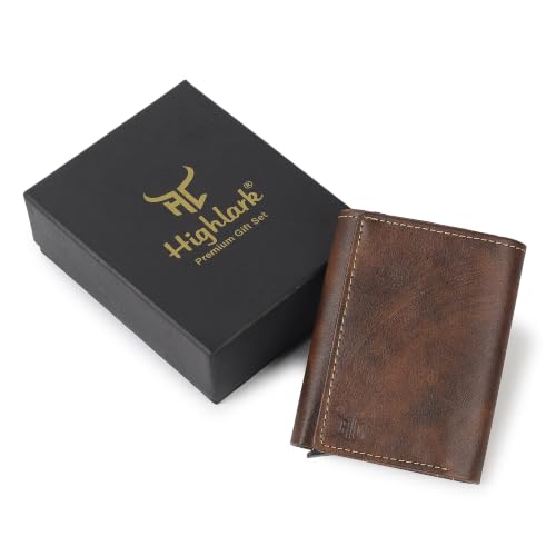 Highlark RFID Protected Leather Wallet Cardholder Brown - Image 7