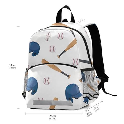 Toddler Backpack for Girls Boys, Baseball Bats White Kids School Backpacks Small Travel Backpack3