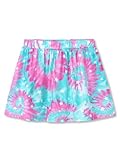 COOLTREE Trendy Girl Skort - Tie - Dye Swirl Stars Print Summer Skirts with Shorts Size 12