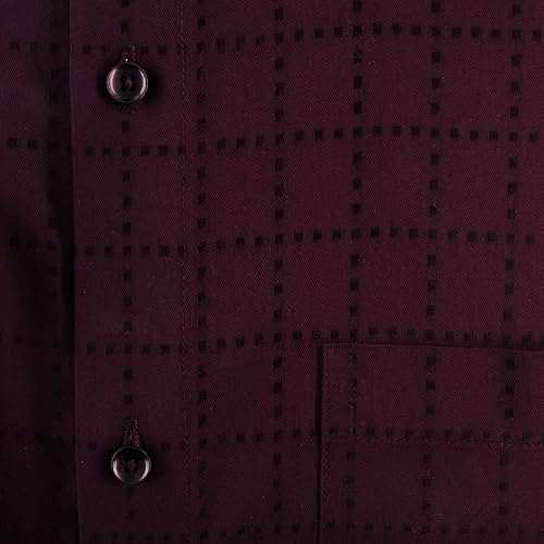 Image of 7-DAYS Men's Premium Formal Shirts - Regular Fit, Full Sleeve, 100% Pure Cotton, Self-Design, with Pocket - Stylish Office Shirts for Men