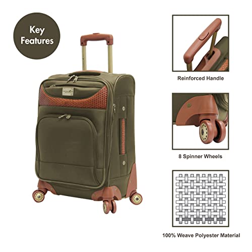 Pathfinder Carry-On Luggage with Spinner Wheels Softside Expandable 20-In Suitcase2
