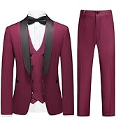 KUDMOL Boys Slim Fit Suits Formal Tuxedo 4 Piece Kids Dresswear Outfits with Vest Pants Jacket Bo...