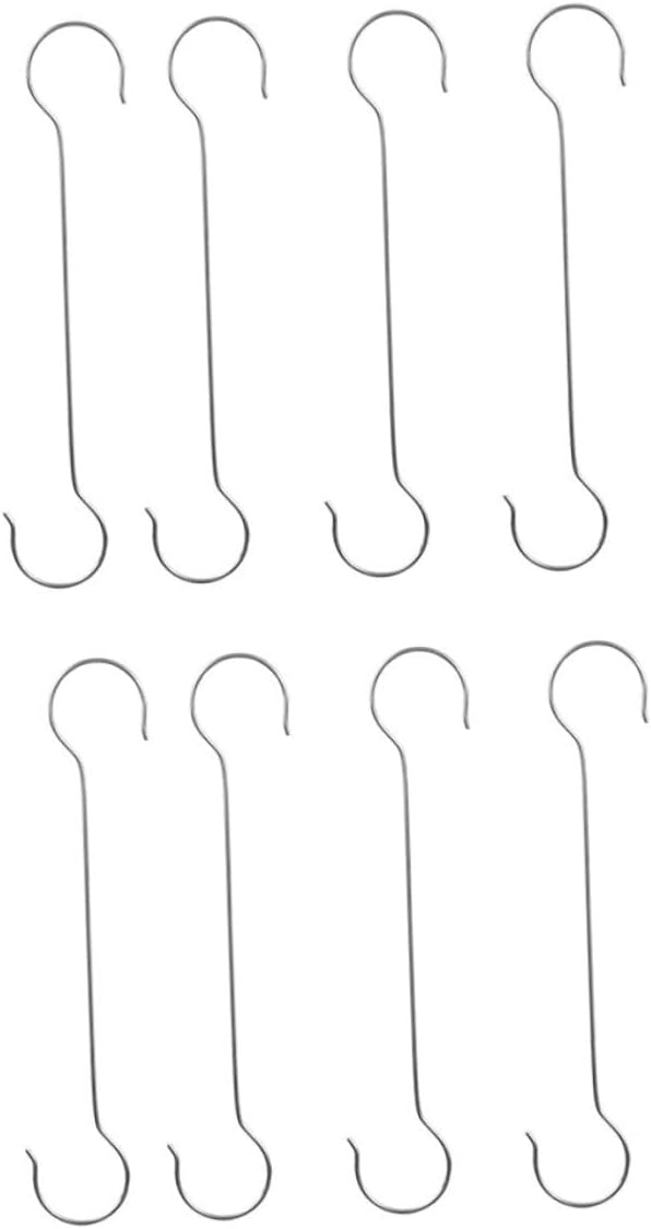 8pcs Silver s Hooks for Flowerpot Hanging Easy to Install Use for Plant Hangers and Home Decor
