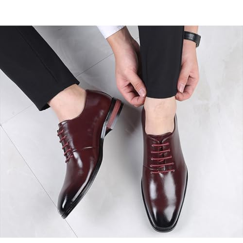 Mens Classic Oxfords Dress Shoes Formal Business Brogues Derby Lace Up Shoes for Men Wedding Office Party Uniform3