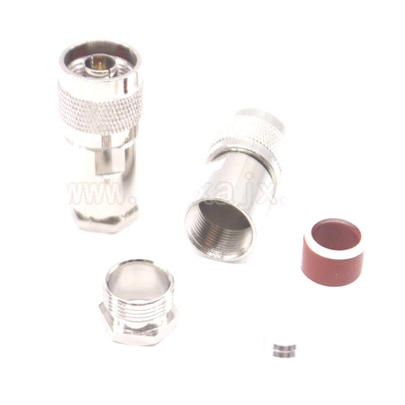 6 X Conector Tipo N Macho Para Rg58 Lmr195 50 Ohm | Cuotas Sin Interés