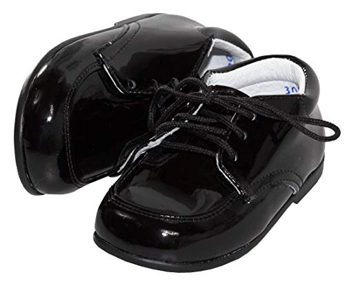 Tuxgear baby-boy black formal patent dress shoe, baby 3