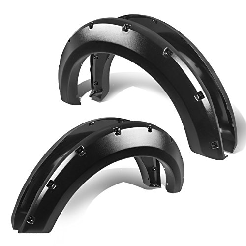 DNA Motoring WF-F15004-MBK 4Pcs/Set Pocket-Riveted Style Side Fender Wheel Flares Compatible with 04-08 F-150 5.5" Styleside Bed