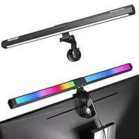 Quntis 40cm Lampada Computer RGB, Light Bar Con Doppia Modalit&agrave;, Tricolore, USB Luce Schermo PC per Casa e Ufficio, Protezione Occhi - Nero