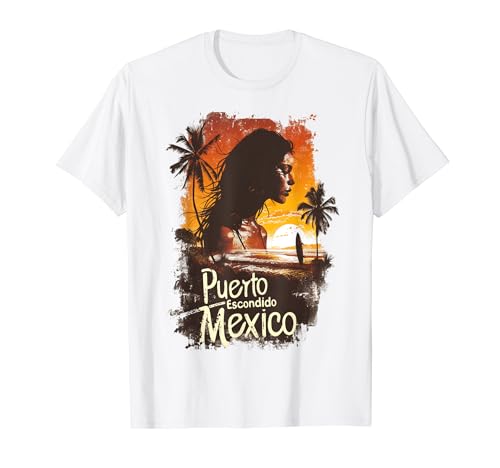 Puerto Escondido México Surfing Souvenir Playa Surftrip Camiseta