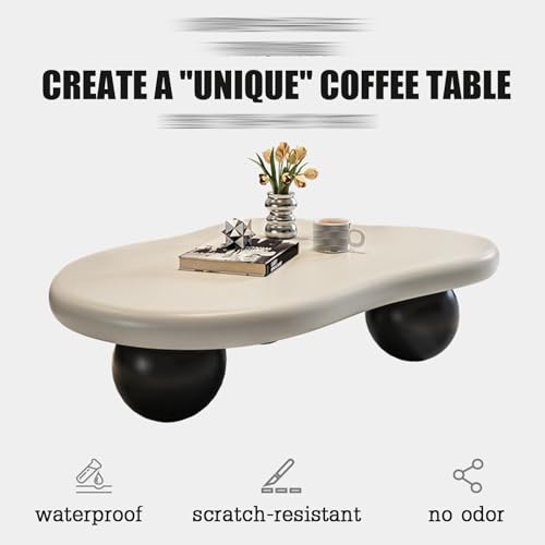 Table basse nuage table d'appoint ovale salon moderne 3 pieds - 7