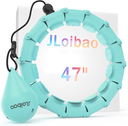 JLoibao Weighted Hula Circle with 24 Links for Adults Weight Loss, Infinity Fitness Hoop Plus Size, for Women Smart Exercise Equipment