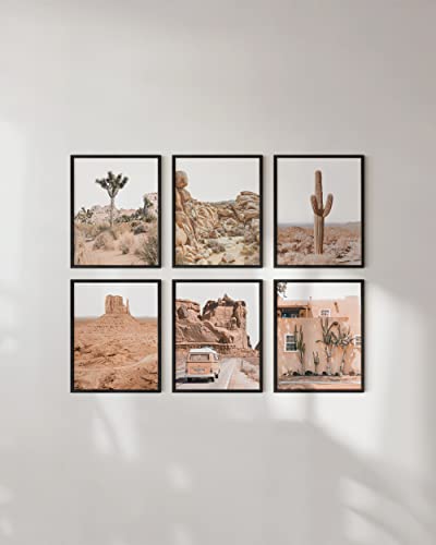 Haus And Hues Desert Succulent Wall Art & Botanical Prints Set Of 6 Southwestern Wall Decor, Cactus Art Prints, Joshua Tree Wall Art, Desert Art Cactus Wall Decor Posters Nature Unframed (8X10) #TOP4