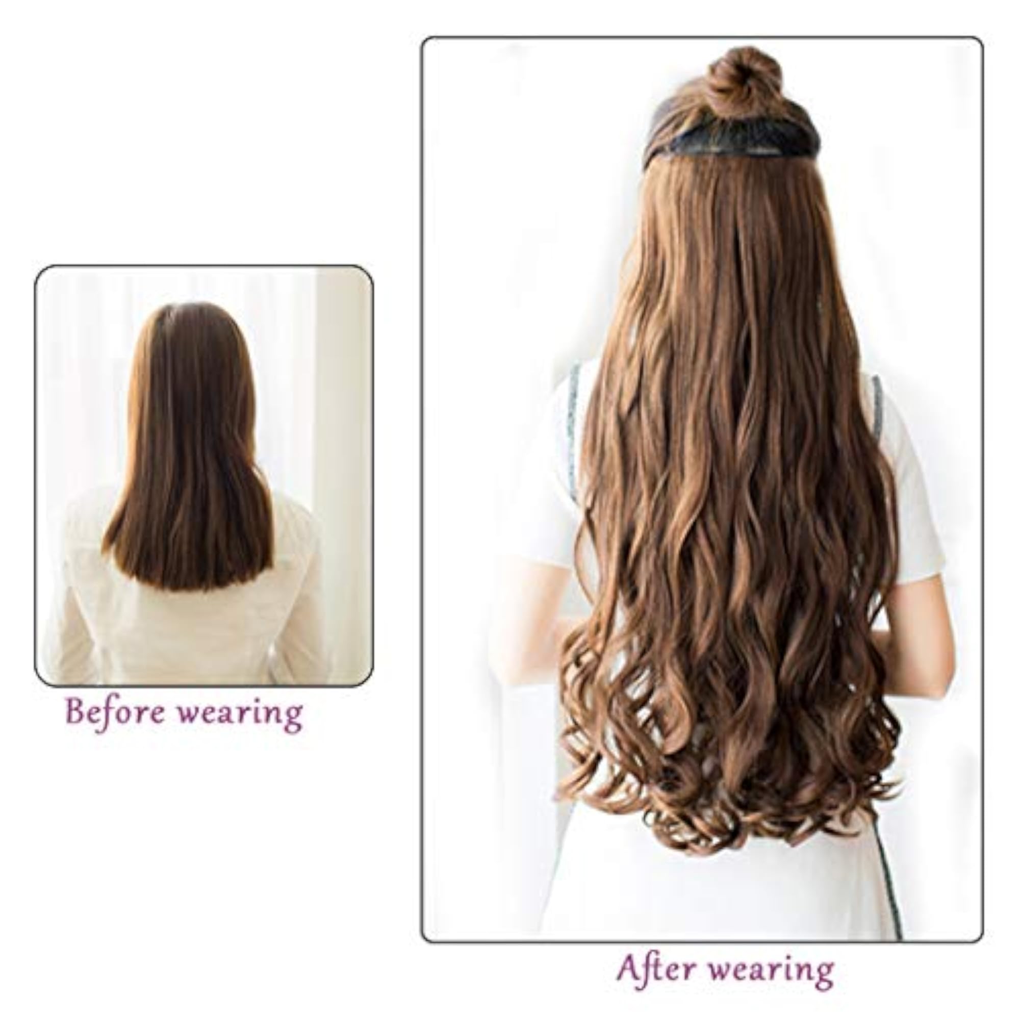 30 Inch Straight Natural Dark Brown Synthetic Hairpiece