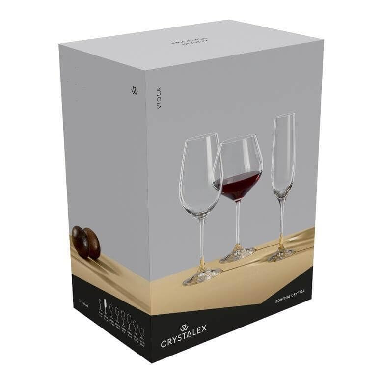 Amazon.com | Bohemia Crystal Flute Viola Champagne Glasses 190 ml