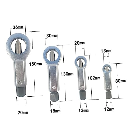 TEHAUX 4 Pçs/Conjunto Triturador De Porcas De Metal Ferramenta De Descarregador De Porca Ferramenta