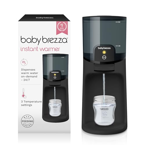 Image of Baby Brezza Instant Baby Bottle Warmer - Fast Water Warmer Instantly Dispenses 24/7 in 3 Temperatures, Charcoal