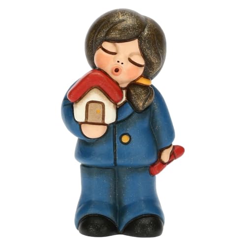 THUN, Bomboniera Bimbo Architetto con Casetta in Ceramica Decorata a Mano, Simbolo di Passione e Dedizione, Linea Bomboniere, 3.7x3x7 cm h