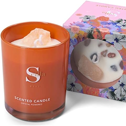 Candle Gifts for Women, Scented Candles with Crystals, Infused with Himalayan Salt Stone, Orange Blossom Essential Oil, Natural Relaxation Gifts, Presents for Her, Birthday Gifts for Women Cover