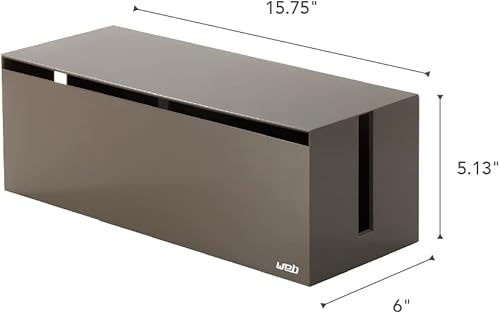 Miniatura 7 de YAMAZAKI Home Cable Box-Outlet Cable Organizador de almacenamiento, protector de cubierta