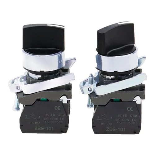 Interrupteur à bouton rotatif XB4-BD21 commutateur 2 positions manette noire 1NO 1NC
