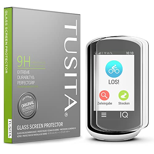 TUSITA [2 Piezas Protector Pantalla Compatible con Garmin Edge Explore, Explore 2-0.33mm Cristal Templado Ultrafino Vidrio, Ultraresistente 9H Dureza - Ciclocomputador GPS para Bicicleta Accesorios