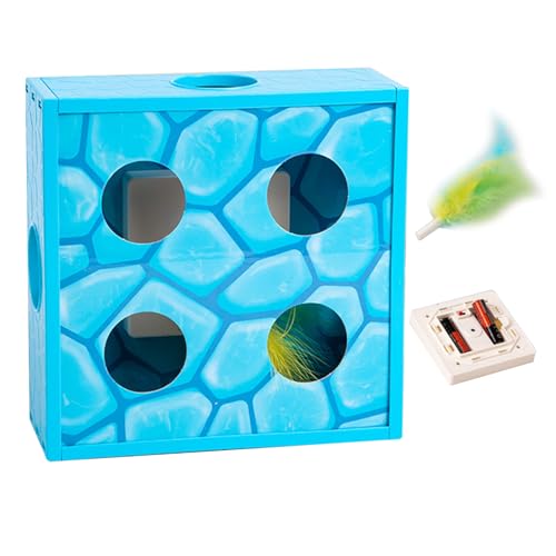 猫用パズルボックス - 自動 回転 ゲーム,双方向 猫 パズル | 室内 一人遊び 退屈 誕生日 屋外 リビング 公園